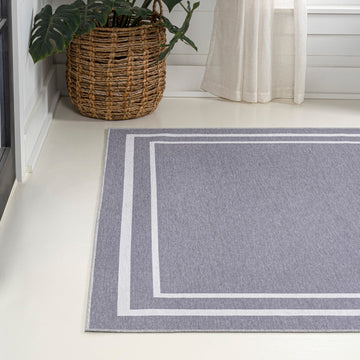 Sloane Classic 2-stripe Border Washable Area Rug